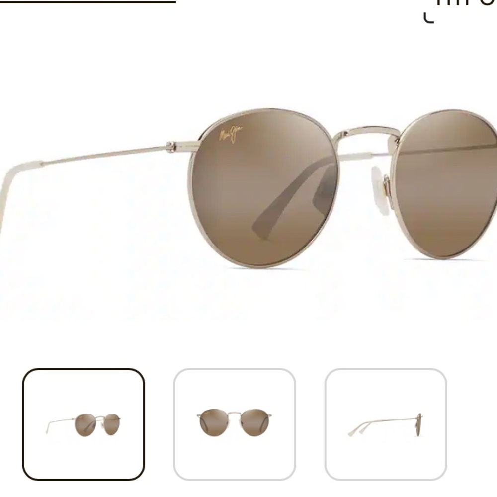 Maui Jim Plano Gold Frame Sunglasses BNWT